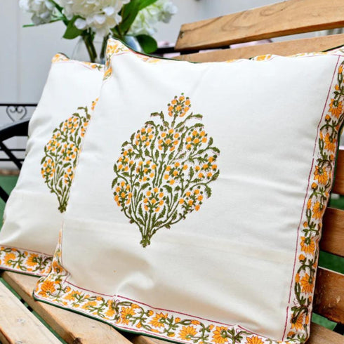 Designer Buta Print Cotton Cushion Cover (CU12)